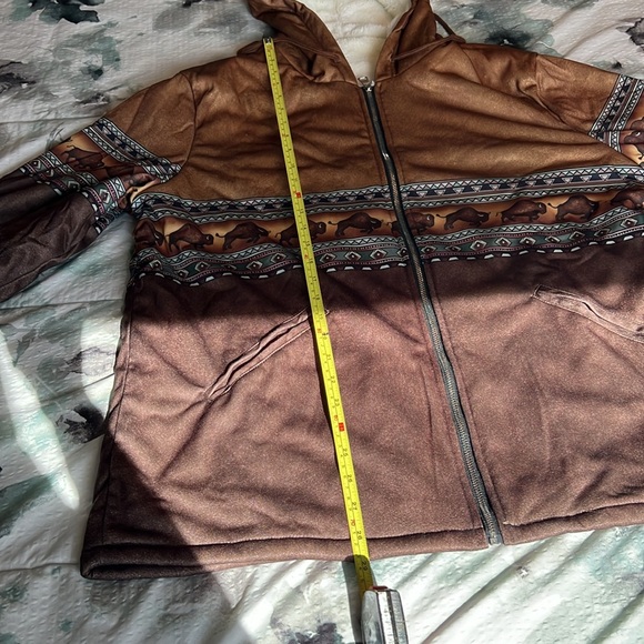 NEW Men's Autumn/Winter Hooded Sweatshirt White Polar Fleece Jacket - Picture 6 of 8